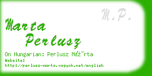 marta perlusz business card